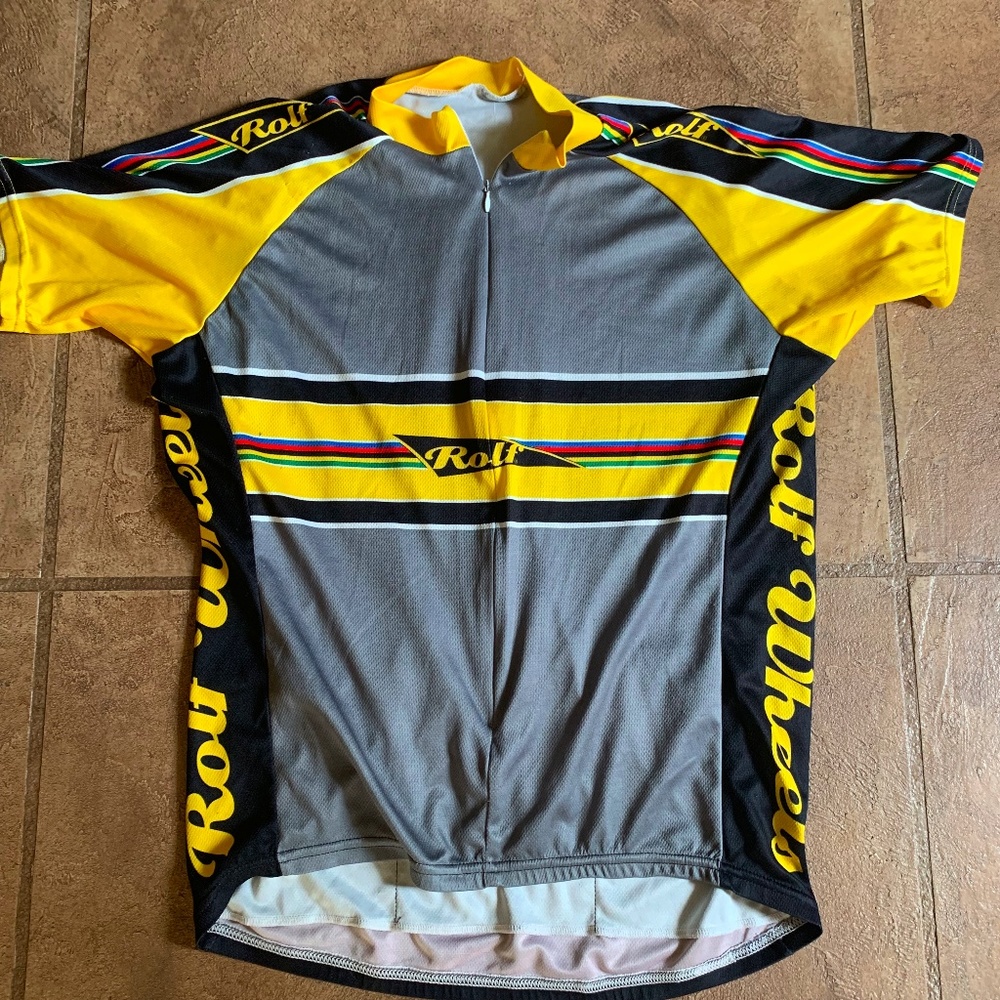 ROLF Cycling Jersey Zip‎ S Gray Black Yellow sports